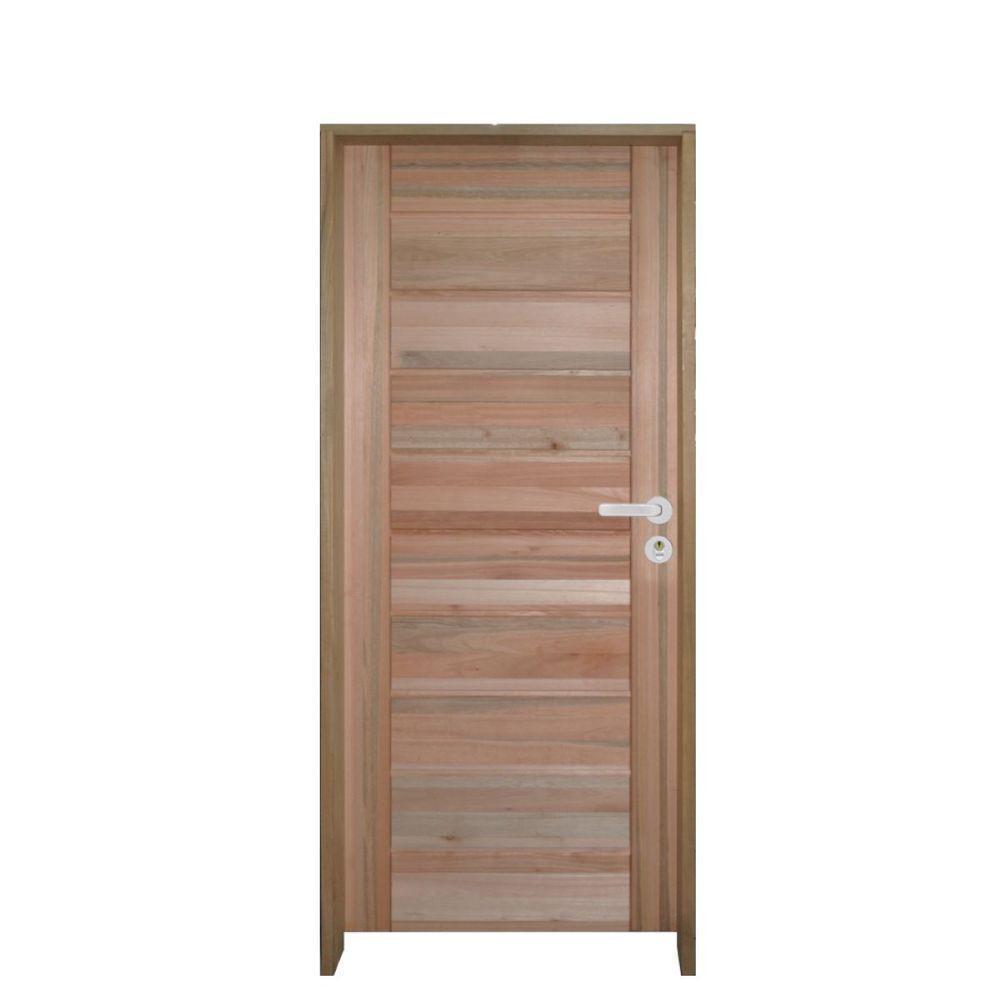 Porta Bbb Eucalipto 72 X 2.10 Batente 14cm Fechadura Externa Lado Esquerdo - Rodam - 1
