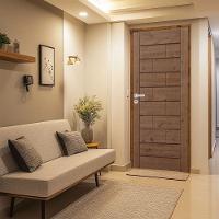 Porta Roma Pinus 92 X 2.10 Batente Ecológico 11cm Fechadura Externa Lado Direito - Rodam - 2