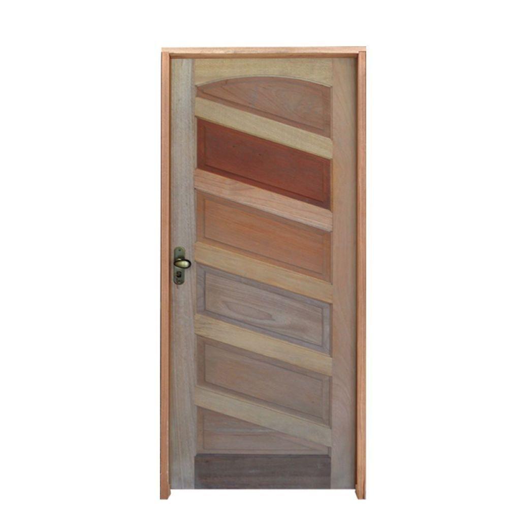 Kit Porta Mirabela 82 X 2.10 Batente Misto 11 Cm Fechadura Externa Lado Direito - Rodam - 1