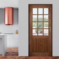 Porta 1-2 Quadriculada 82 X 2.10 Batente Misto 14 Cm Fechadura Externa Lado Esquerdo - Rodam - 2