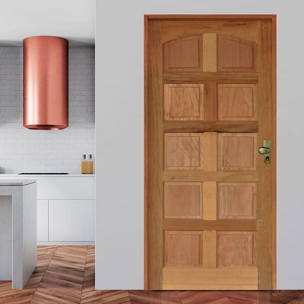 Kit Porta Topazio Mista 72 X 2.10 Batente 11 Cm Fechadura Externa Lado Esquerdo - Rodam - 2