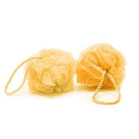 Esponja De Banho Buettner Pote C- 2 Unidades C- Cordão Nylon Amarela - 1