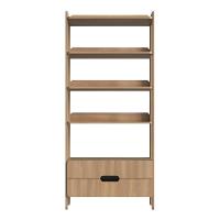 Armário Estante Multiuso 4 Prateleiras E 2 Gavetas Elvis - Natural - 3