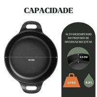 Kit 3 Travessas Redonda 18 Cm 0,9l Em Ferro Fundido Panela Mineira - 3