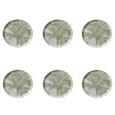 Conjunto De Pratos De Sobremesa 06 Peças Bio Tropicália Porto Brasil