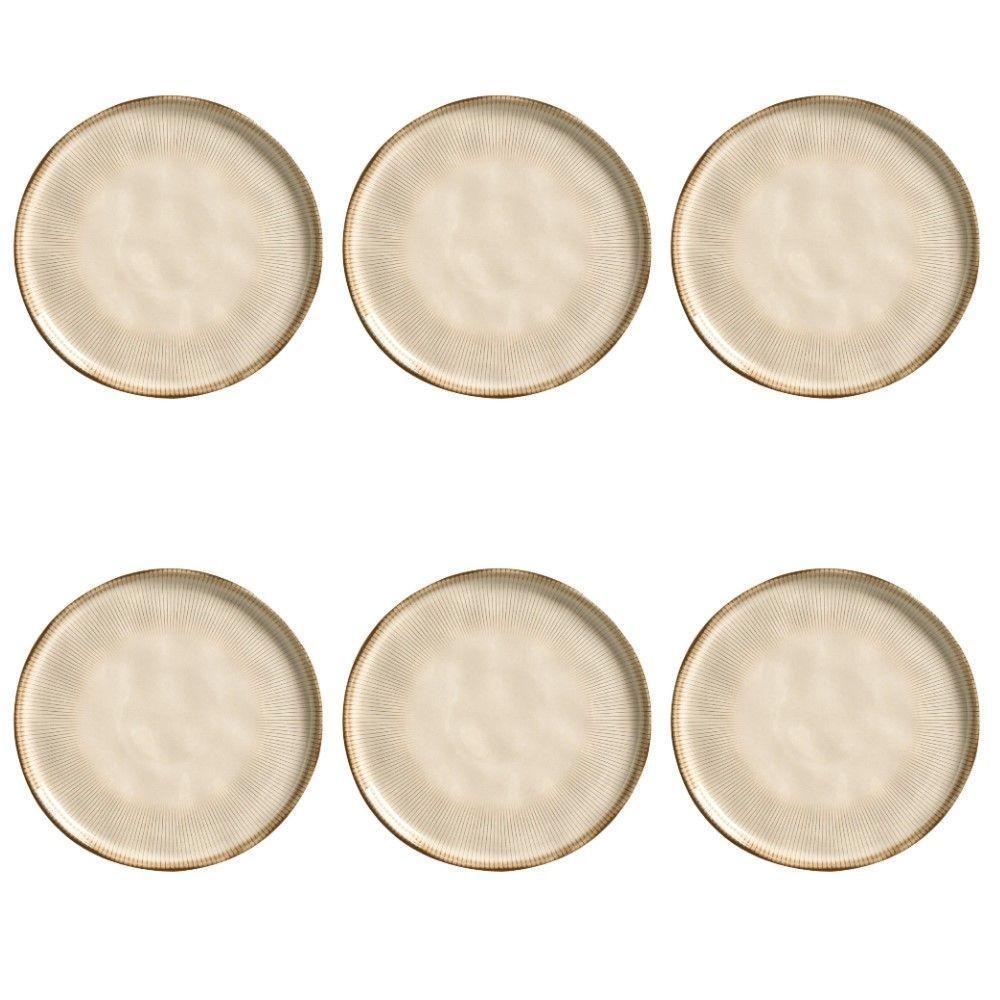 Conjunto De Pratos Rasos 06 Peças Bio Raio Porto Brasil - 1