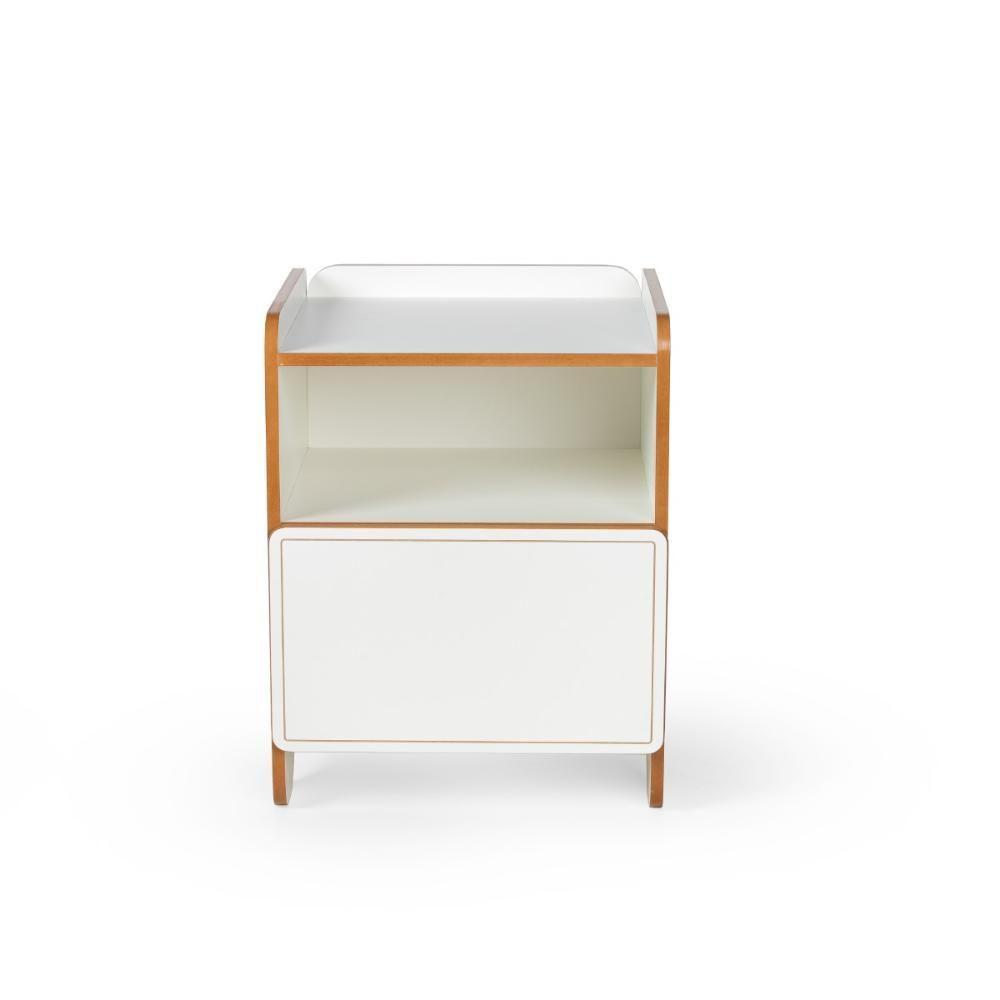 Mesa De Cabeceira 1 Gaveta Com Nicho Cindy - Branco - 8