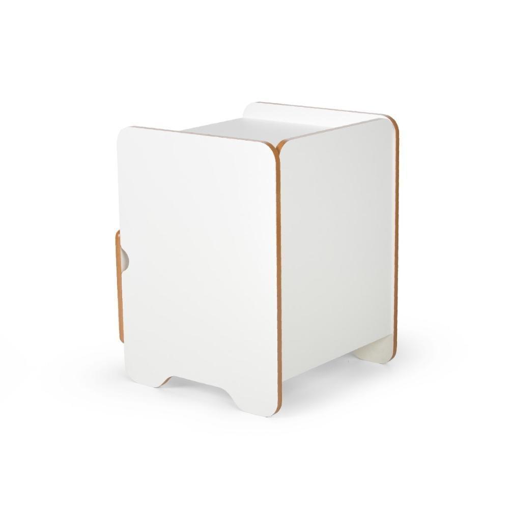 Mesa De Cabeceira 1 Gaveta Com Nicho Cindy - Branco - 9