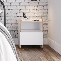 Mesa De Cabeceira 1 Gaveta Com Nicho Cindy - Branco - 2