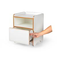 Mesa De Cabeceira 1 Gaveta Com Nicho Cindy - Branco