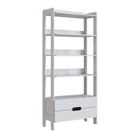 Armário Estante Multiuso 4 Prateleiras E 2 Gavetas Elvis - Branco - 1