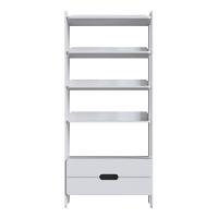 Armário Estante Multiuso 4 Prateleiras E 2 Gavetas Elvis - Branco