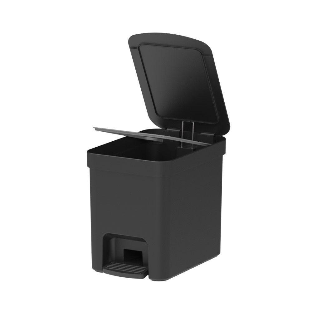 Lixeira Com Pedal Trium 6 L Preto Ou - 2