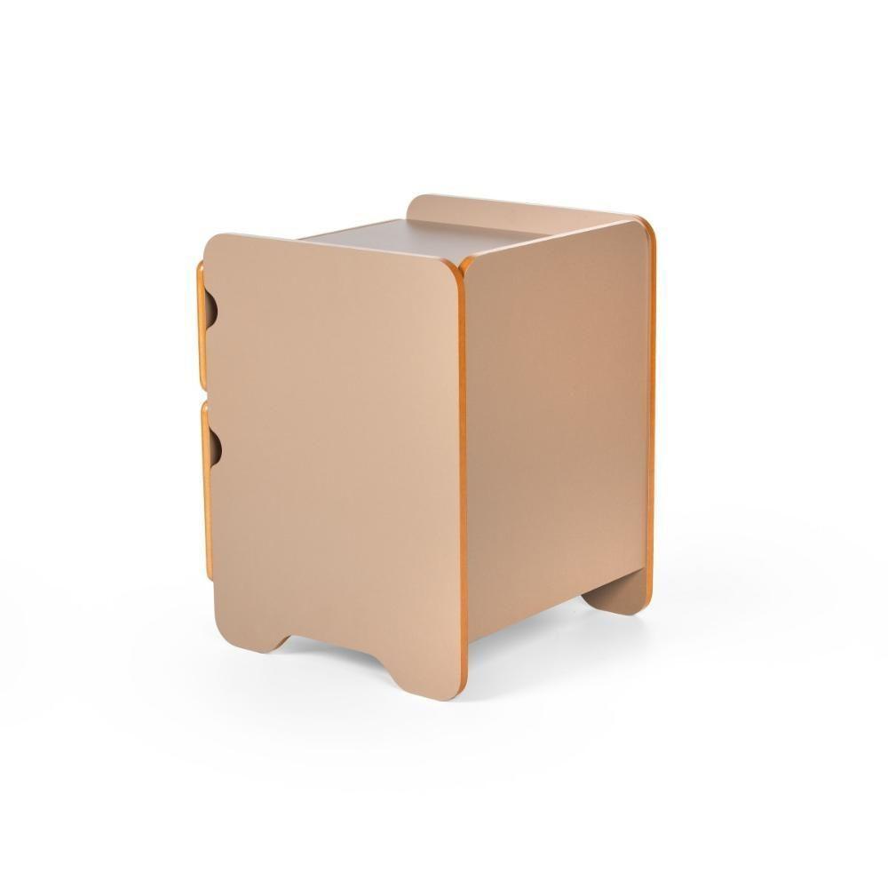 Mesa De Cabeceira 2 Gavetas 45cm Cindy - Marrom - 8