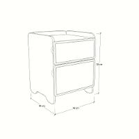 Mesa De Cabeceira 2 Gavetas 45cm Cindy - Marrom - 3