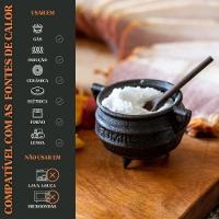 Kit 4 Caldeirões Tripé Miniatura 6 Cm 100ml Em Ferro Fundido Panela Mineira - 6