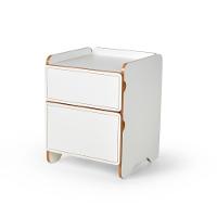 Mesa De Cabeceira 2 Gavetas 45cm Cindy - Branco - 1