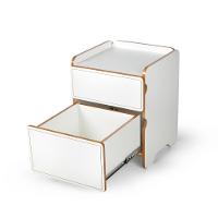 Mesa De Cabeceira 2 Gavetas 45cm Cindy - Branco - 2