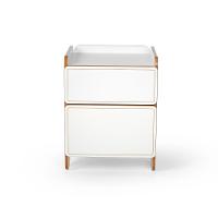 Mesa De Cabeceira 2 Gavetas 45cm Cindy - Branco - 3