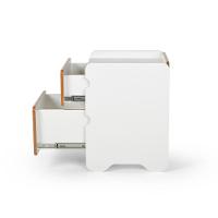 Mesa De Cabeceira 2 Gavetas 45cm Cindy - Branco