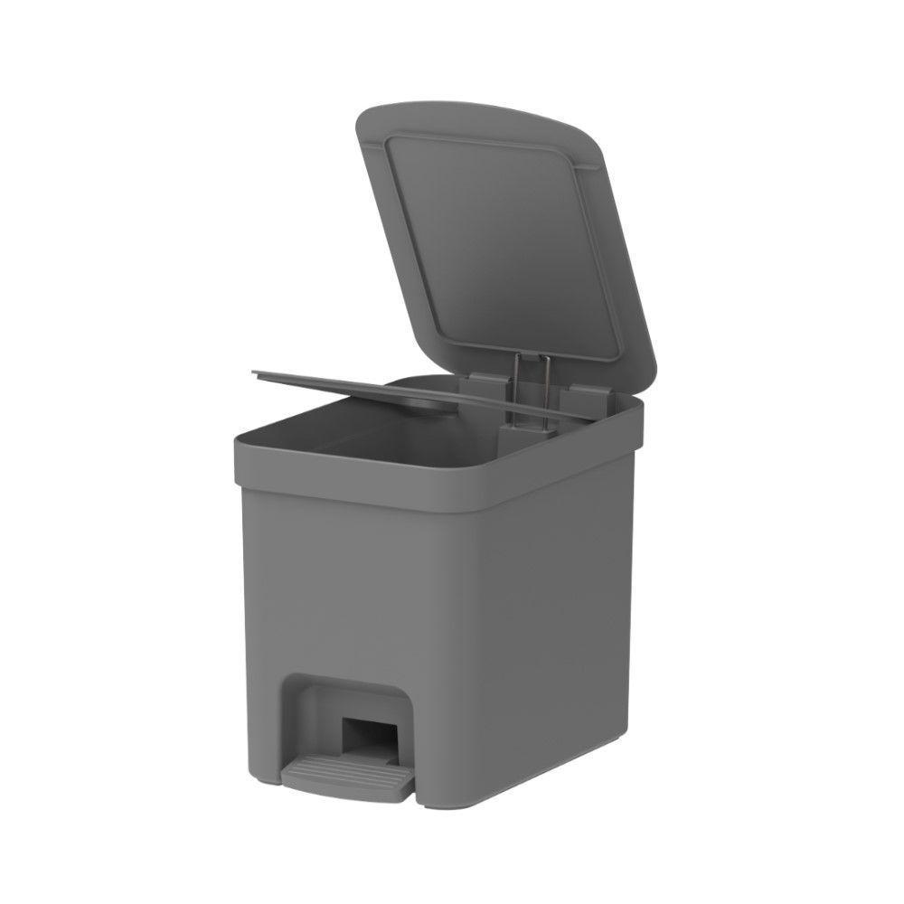 Lixeira Com Pedal Trium 6 L Chumbo Ou - 2