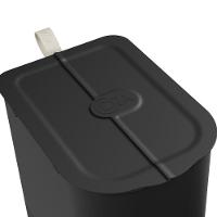 Lixeira Com Pedal Borboleta 6l Preto Com Alça Bege Coza - 5