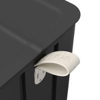 Lixeira Com Pedal Borboleta 6l Preto Com Alça Bege Coza - 7