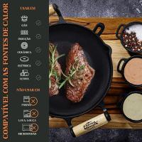 Conjunto Fogareiro Fogo Forte 22,5cm E Suporte De Madeira 35x28cm Com 3 Molheiras Panela Mineira - 5