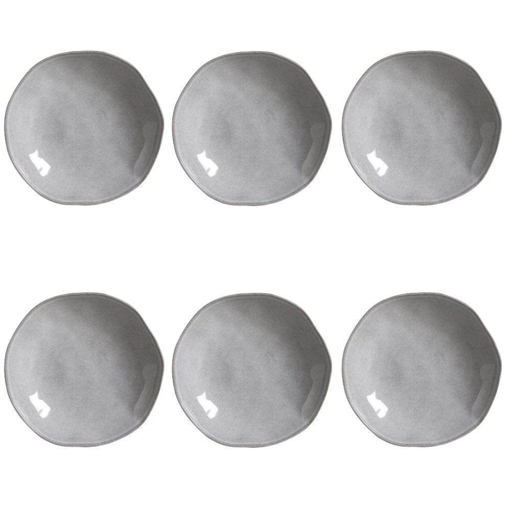 Conjunto De Pratos Fundos 06 Peças Orgânico Concreto Porto Brasil - 1