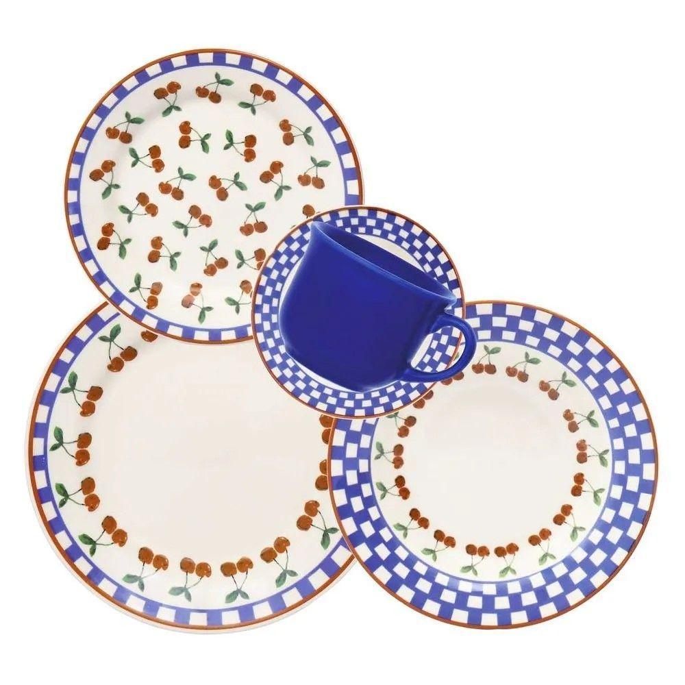 Aparelho De Jantar 30 Peças Donna Jardim De Cereja Oxford - 1