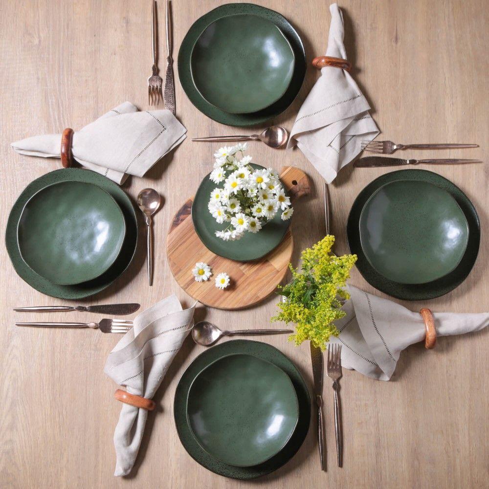 Jogo De Pratos 18 Peças Orgânico Arauco Porto Brasil - 8