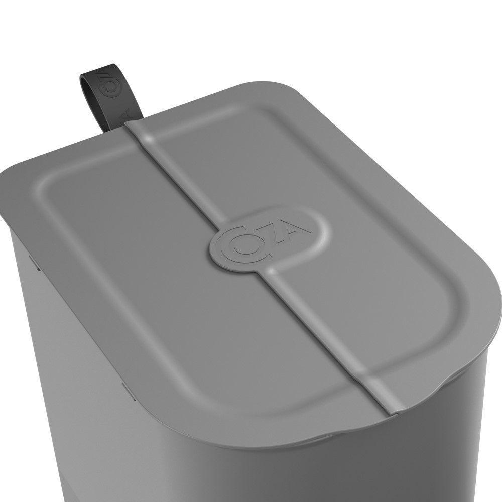 Lixeira Com Pedal Borboleta 6l Cinza Com Alça Chumbo Coza - 6