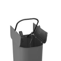 Lixeira Com Pedal Borboleta 6l Cinza Com Alça Chumbo Coza - 5