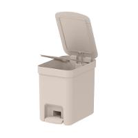 Lixeira Com Pedal Trium 6 L Bege Ou - 2