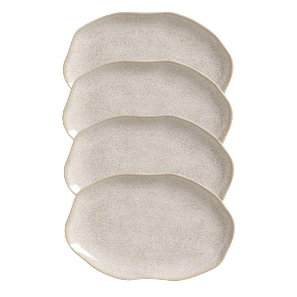 Conjunto Com 04 Travessas Oval Rasa Média 30x20 Cm Orgânico Latte Porto Brasil - 1