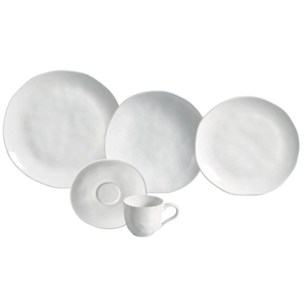 Aparelho De Jantar 30 Peças Orgânico New White Porto Brasil - 1