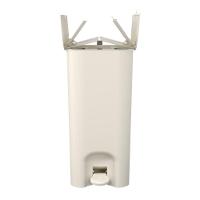 Lixeira Com Pedal Borboleta Dupla 20l (10+10) Bege Com Alça Cinza Coza