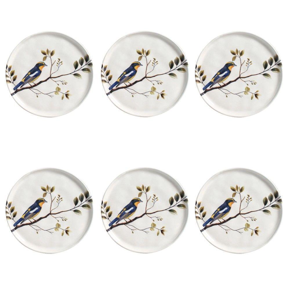 Conjunto De Pratos De Sobremesa 06 Peças Bio Birdy Porto Brasil - 1