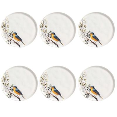 Conjunto De Pratos Rasos 06 Peças Bio Birdy Porto Brasil