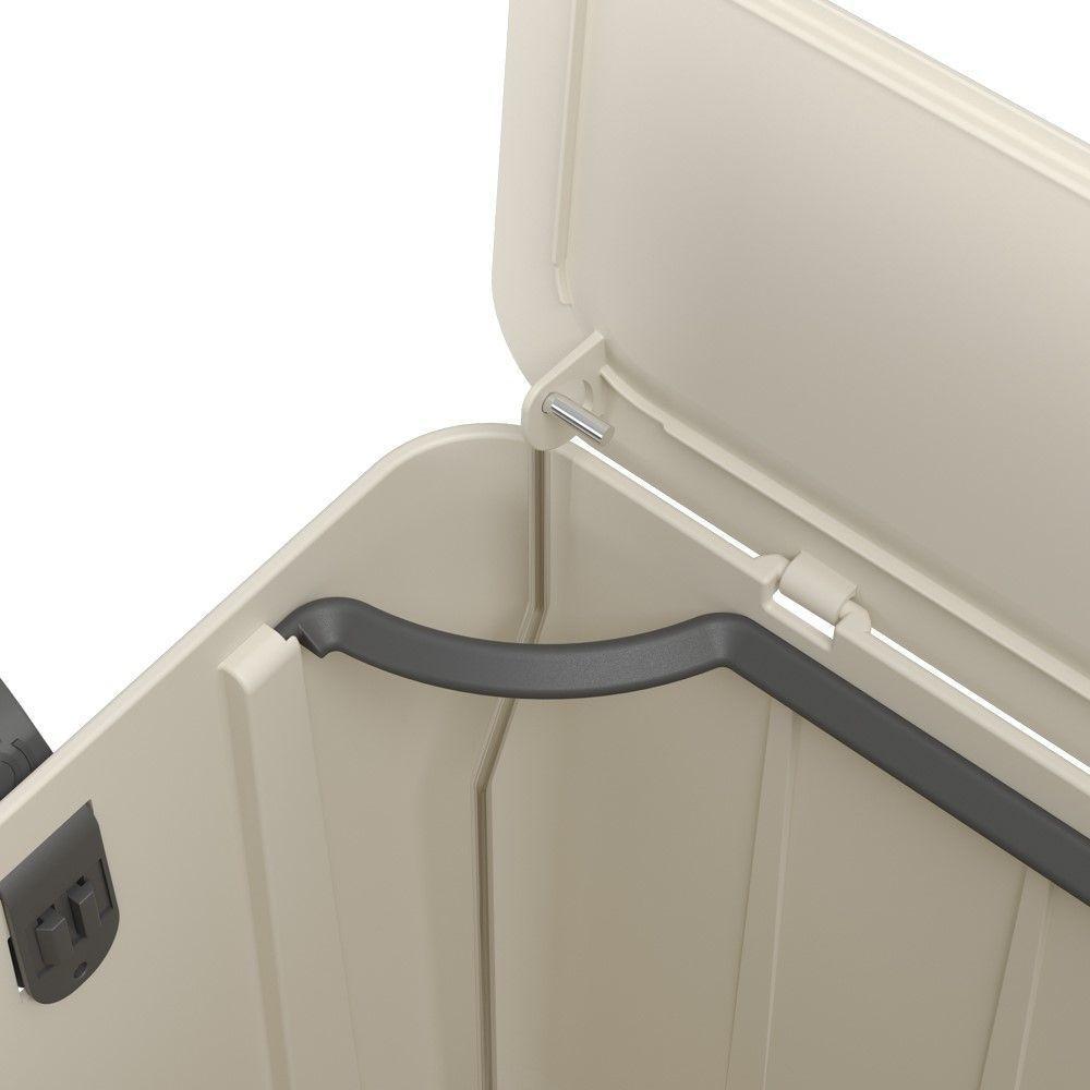 Lixeira Com Pedal Borboleta 12l Bege Com Alça Cinza Coza - 5