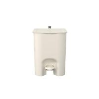 Lixeira Com Pedal Borboleta 12l Bege Com Alça Cinza Coza - 2