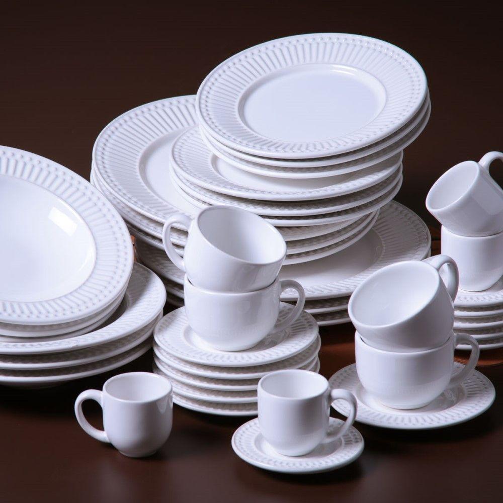 Aparelho De Jantar 20 Peças Roma Branco Porto Brasil - 7