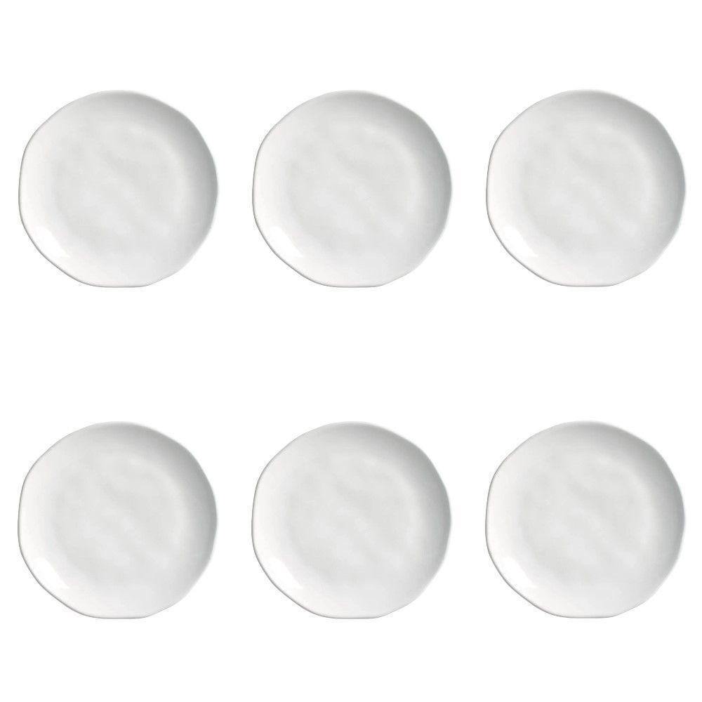 Conjunto De Pratos De Sobremesa 06 Peças Orgânico New White Porto Brasil - 1