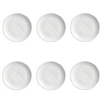 Conjunto De Pratos De Sobremesa 06 Peças Orgânico New White Porto Brasil - 1