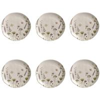 Conjunto De Pratos De Sobremesa 06 Peças Orgânico Lavanda Porto Brasil - 1