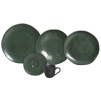 Aparelho de Jantar 30 Peças Orgânico Arauco em Cerâmica Stoneware para Uso Diário Porto Brasil