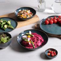 Conjunto Com 04 Travessas Oval Funda Grande 32x16 Cm Orgânico Oceano Porto Brasil - 6