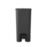 Lixeira Com Pedal Borboleta Dupla 20l (10+10) Preto Com Alça Bege Coza - 2