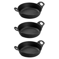 Kit 3 Travessas Redonda 22 Cm 1,7l Em Ferro Fundido Panela Mineira - 1