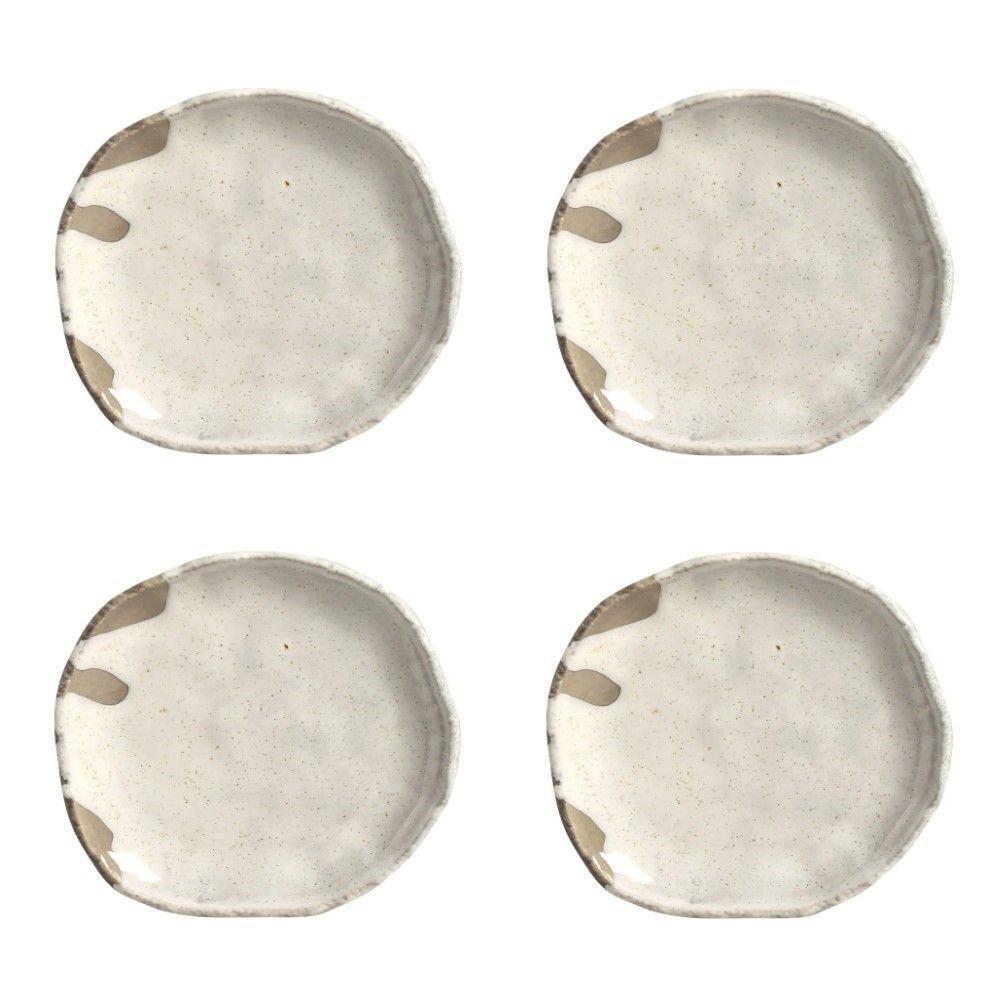 Conjunto De Pratos De Sobremesa 04 Peças Orgânico Eco Pampa Porto Brasil - 1